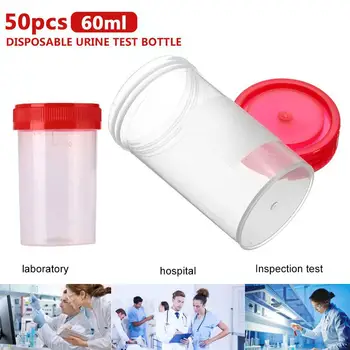 

Specimen Bottle Nosodochium Container Hospital Supplies Test Inspect 50pcs/Set 60ml Safe Useful Sample Cup Disposable