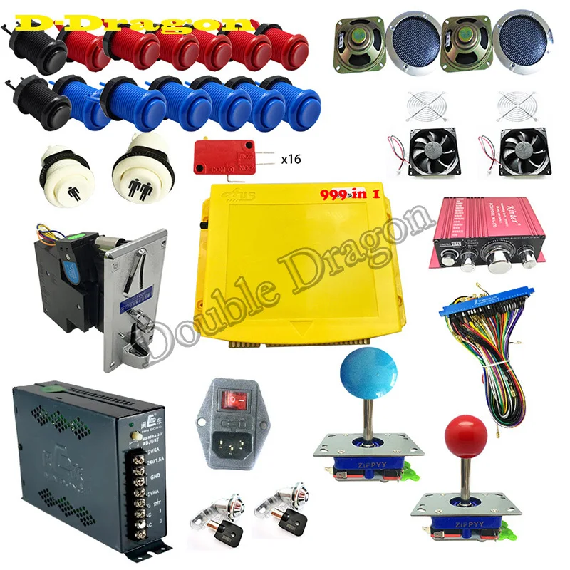 US $110.32 pandora box DIY Jamma Arcade game kits for box 4S 815 in 1 pcb board Power Supply joystick HAPP style Arcade Buttons arcade game