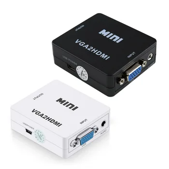 

VGA to HDMI Converter , HDMI to VGA adapter, 1080P Video Audio Adapter Box for Display Monitor HDTV Projector