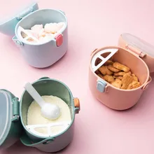 Boîte Portable de stockage des aliments pour bébés de 450ml, grande capacité, pour conserver les céréales essentielles, le lait en poudre, boîte à collation pour tout petits