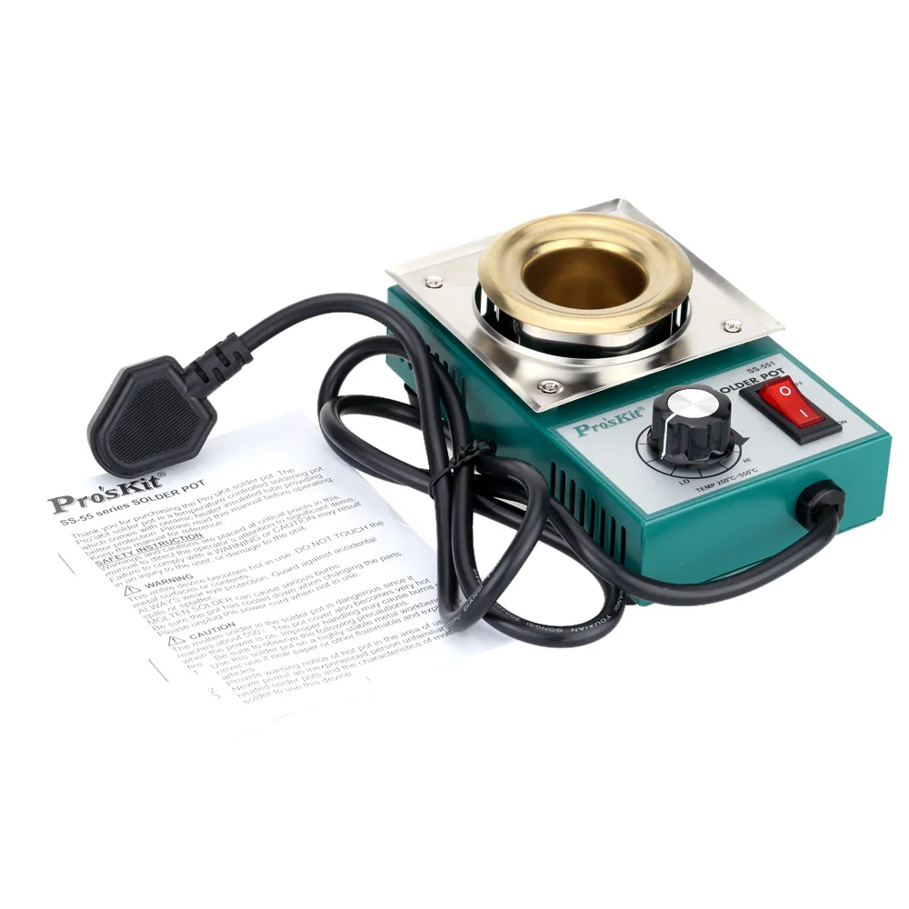 

220-550Degree Welding Repair Tool Titanium Plating Stainless Steel Solder Pot Temperature Adjustable Molten Tin Crucible Furnace