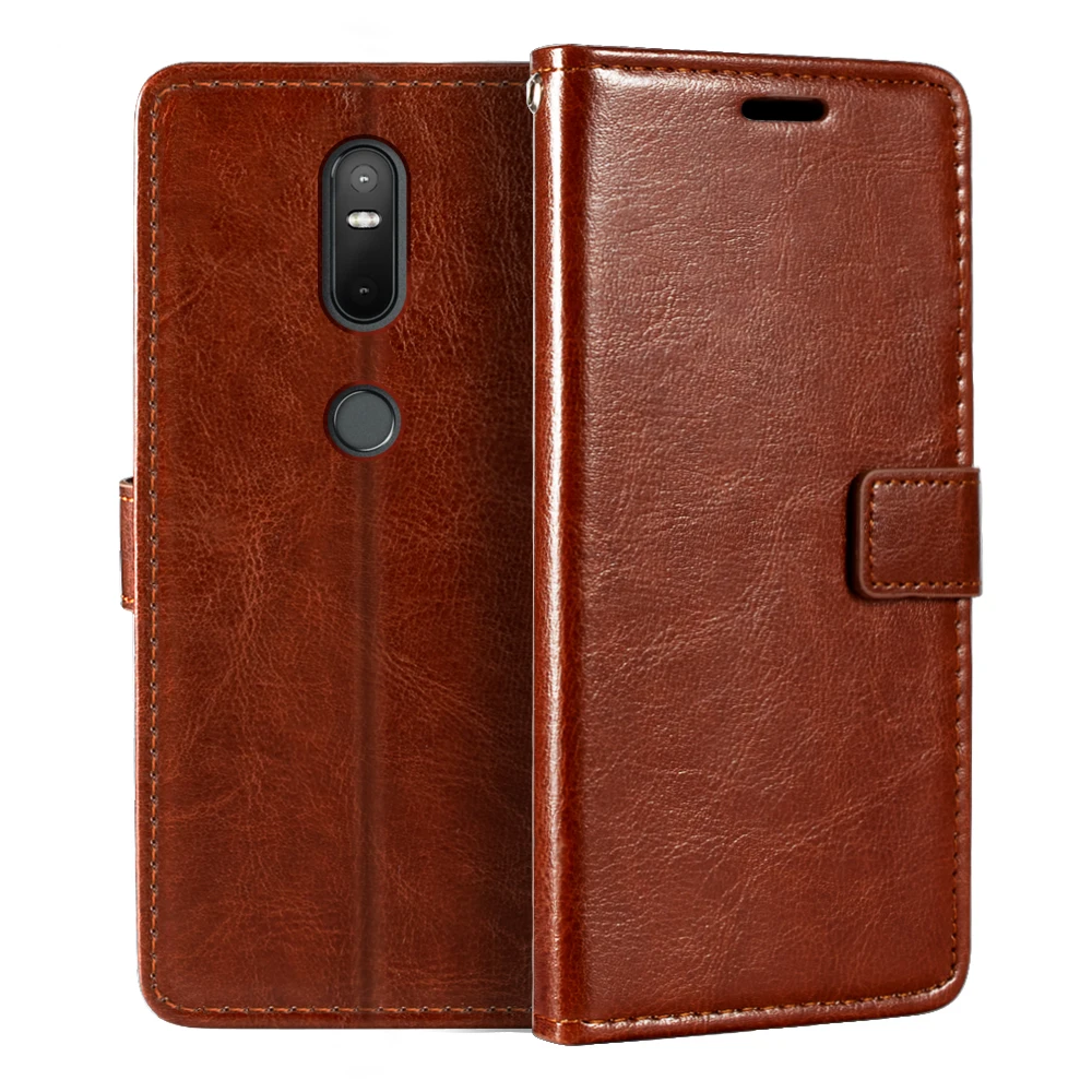 

Чехол-книжка для Lenovo Phab 2 Plus, из искусственной кожи, с отделением для карт и подставкой