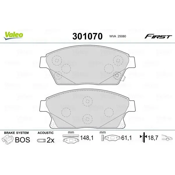 Колодки дисковые передние Opel Astra, Chevrolet Cruze 1.4-2.0 09