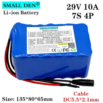 

7S4P 24V 10Ah Electric bicycle battery 18650 DC 29.4V 10000mAh li-ion rechargeable battery pack motorcycle scooter with 15A BMS