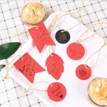 

1000PCS/ Lot Baking Paper Tag Food Pendant Blessing Label DIY Fresh Handmade Rectangular Hanging Card Custom