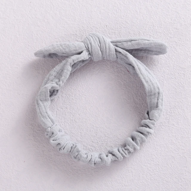 Baby Elastic Hair Bands Girl Headband Cotton Linen Kids Headwear Knot Hair Accessories Toddler Rabbit Ear Turban Playa Ties Soft 6