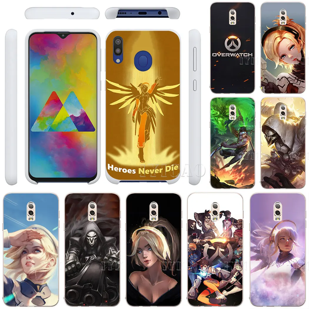 IYICAO Overwatch милости жесткий чехол для телефона samsung A2 A20e A70s J4 J8 J6 2018 Plus J7 Duo плюс Чехол
