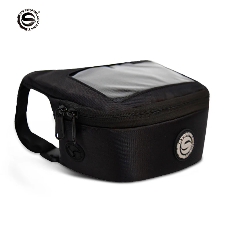 SFK Motorcycle Hanging Front Top Box/ Leg Bag Black Transparent See Through Waterproof/ Motorbike Tool/ Motocross Accessories