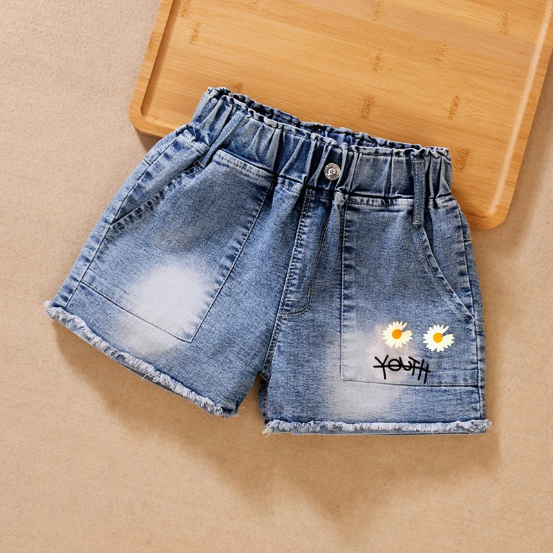 Kids Shorts Kids Trousers Fashion Girls Denim Pants Shorts 4-13 Years