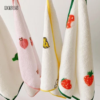 

Cute Hand Towel 30x30cm Face Wash Square Baby Small Handkerchief 4 Packs Absorb Water Without Lint B0079M