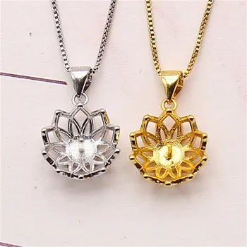 

Pendant Fitting Pearl Accessories 925 Silver Ring Jewelry DIY No Pearl no chain Free Shipping