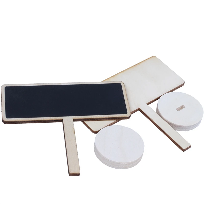 

12pcs Mini Chalkboard with Stand and Sturdy Thick Base, Best for Wedding Party Table Numbers Place Card Favor Tag Plant Marker (