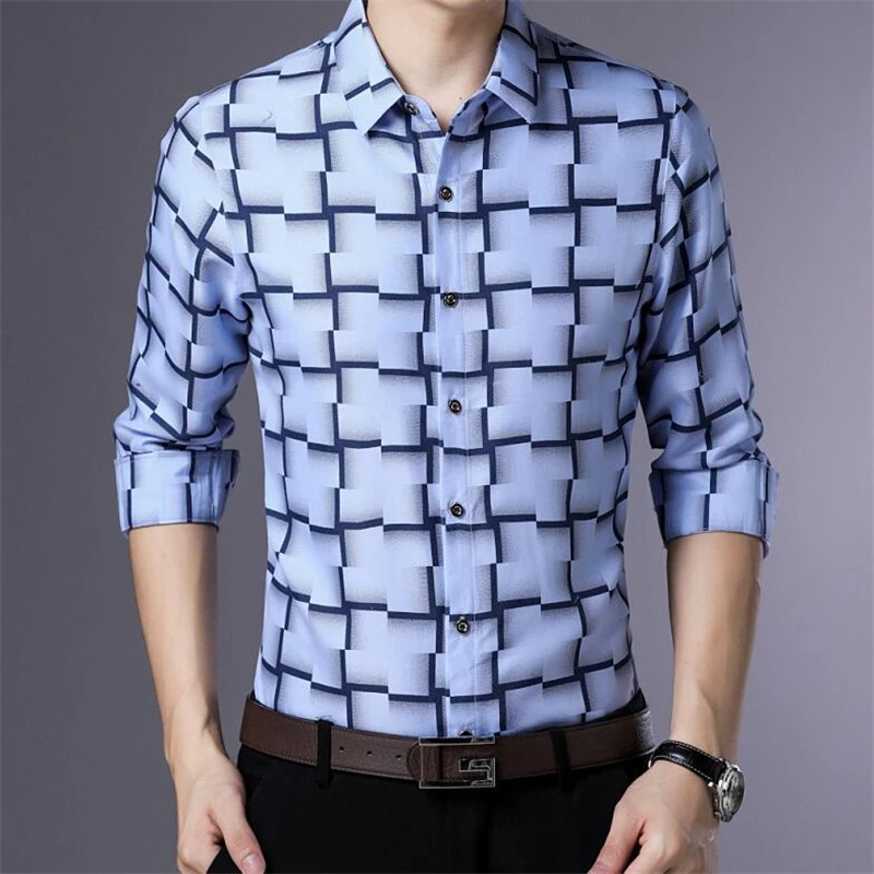 Brand Men Shirt Cotton Shirt Men Nice Spring Pop Streetwear Fashion