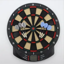 15 Inch Electronic Darts Board Set LCD Display Automatic Score Dart Plate Scoring Board With Voice 27 Games With 6pc Soft Darts