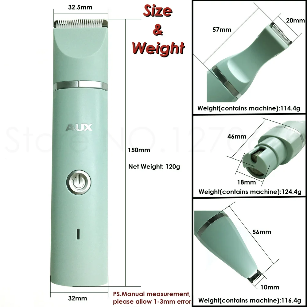 Pet Hair Trimmer Nail Grinder Clipper USB Rechargeable For Cat Dog