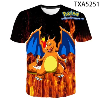 

2020 New Summer Pokemon 3D T Shirts Casual Streetwear Boy Girl Kids Fashion Men Women Children Printed T-shirt Cartoon Tops Tee