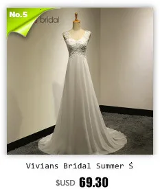 Vivian's Bridal Элегантное свадебное платье с цветочным принтом сексуальное платье с двойным v-образным вырезом и коротким шлейфом из мягкой органзы Vestido-De-Novia Robe-De-maripe