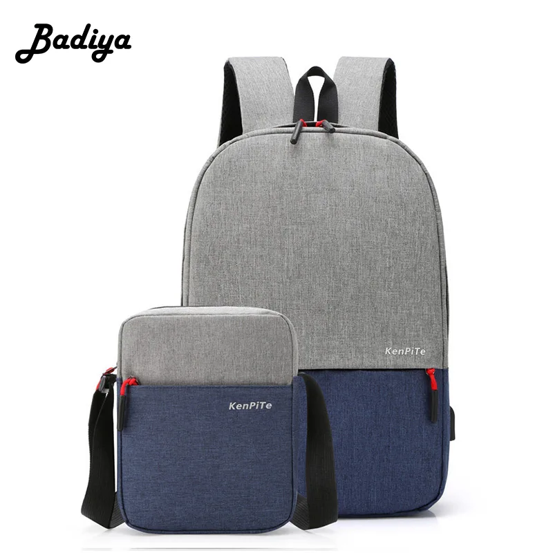 

Mens Backpack Travel Laptop Bag Phone Coin Card Purse School Bag and Shoulder Bag Nylon Waterproof Child Bag Male Knapsack