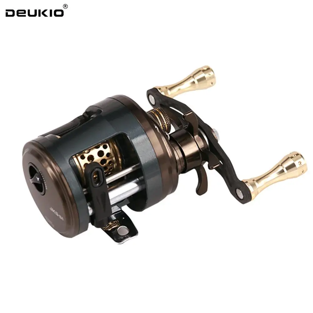 DEUKIO 11+1 Bearings Round Profile Baitcast Reel Light Lure Casting for Stream Trout Fishing Left/Right Hand Optional | Спорт и
