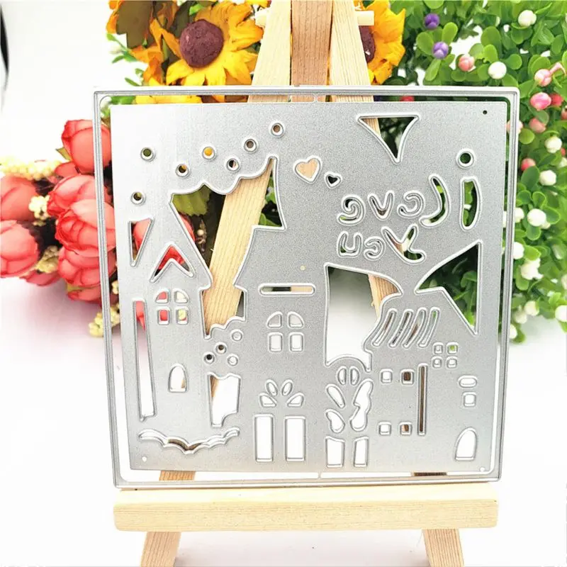 

House Street Cutting Dies Stencil Scrapbooking DIY Album Stamp Paper Art Decor