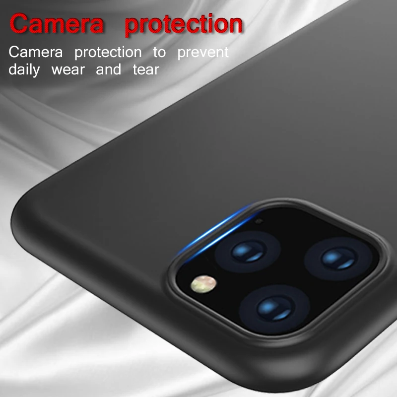 Black Matte Soft TPU Phone Case For iPhone 11 12 13 Pro Max XS Max XR X Silicone Protection Case For iPhone 13 6 7 8 Plus Cover iphone 12 pro max leather case