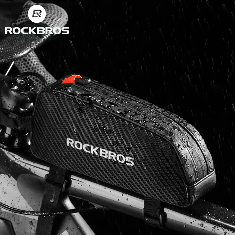 Sacoche cadre ROCKBROS avec support téléphone portable pour smartphone  4-6.5 pouces étanche 1L