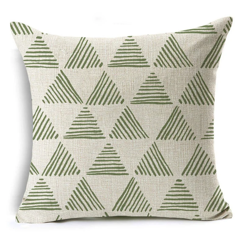 Leaf green decorative cushion cover flower pillowcase car sofa decorative pillowcase household pillow 45 x 45 cm