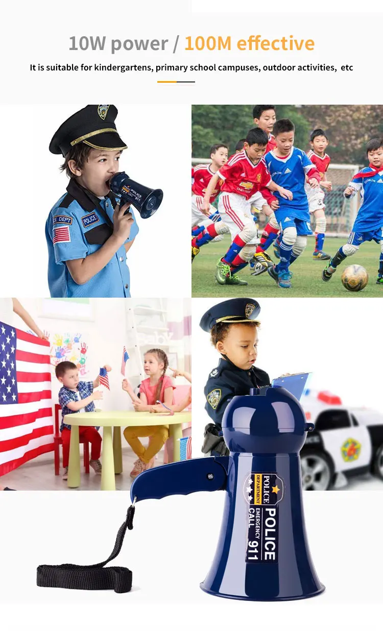 Police Boy Pretend Play Toy Small Horn Loudspeaker 8 Police Boy Pretend Play Toy Small Horn Loudspeaker