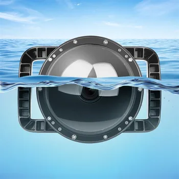 

OMESHIN 6''Dual Handheld Dome Port Waterproof Diving Housing Case Cover with Trigger for DJI Osmo Action Camera Lens Accessories