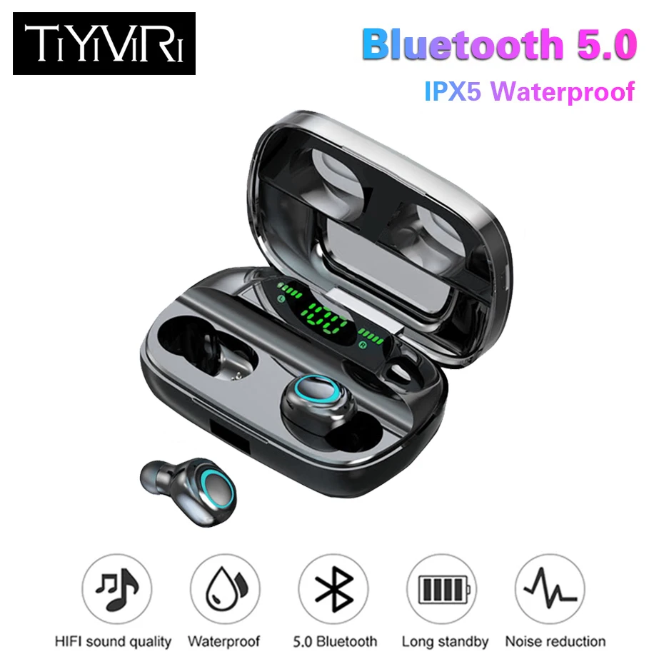 5D стерео Bluetooth наушники сенсорный Управление наушники-вкладыши TWS с 5 0