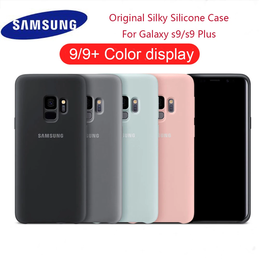 

Original for Samsung Galaxy S9/S9+ Liquid Silicone Case Silky Soft-Touch Finish Back Protective Cover For Samsung S9 Plus