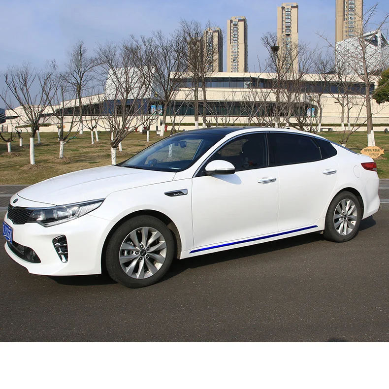Lsrtw2017 из нержавеющей стали края двери автомобиля полосы планки для Kia K5 Оптима аксессуары для формовки интерьера