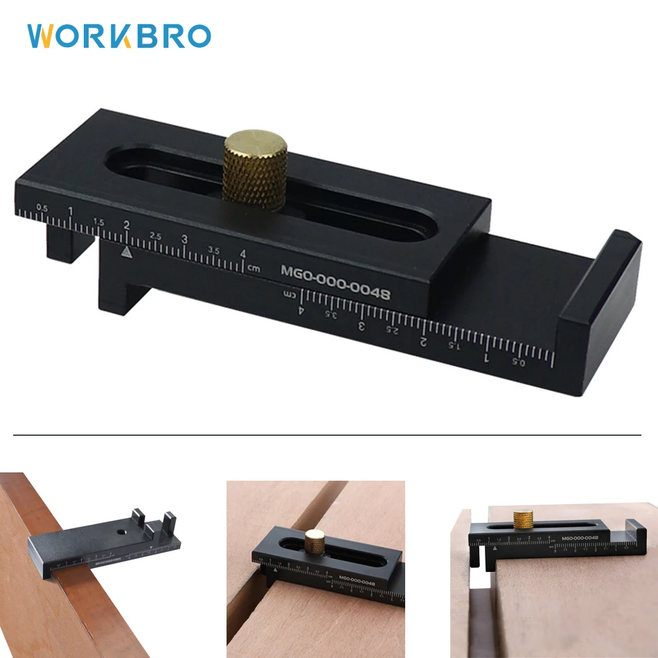 

Woodworking Micrometer Oxidized Aluminum Alloy Material for Woodworking Making Grooves & Slotting Cutting, Gap Measurement