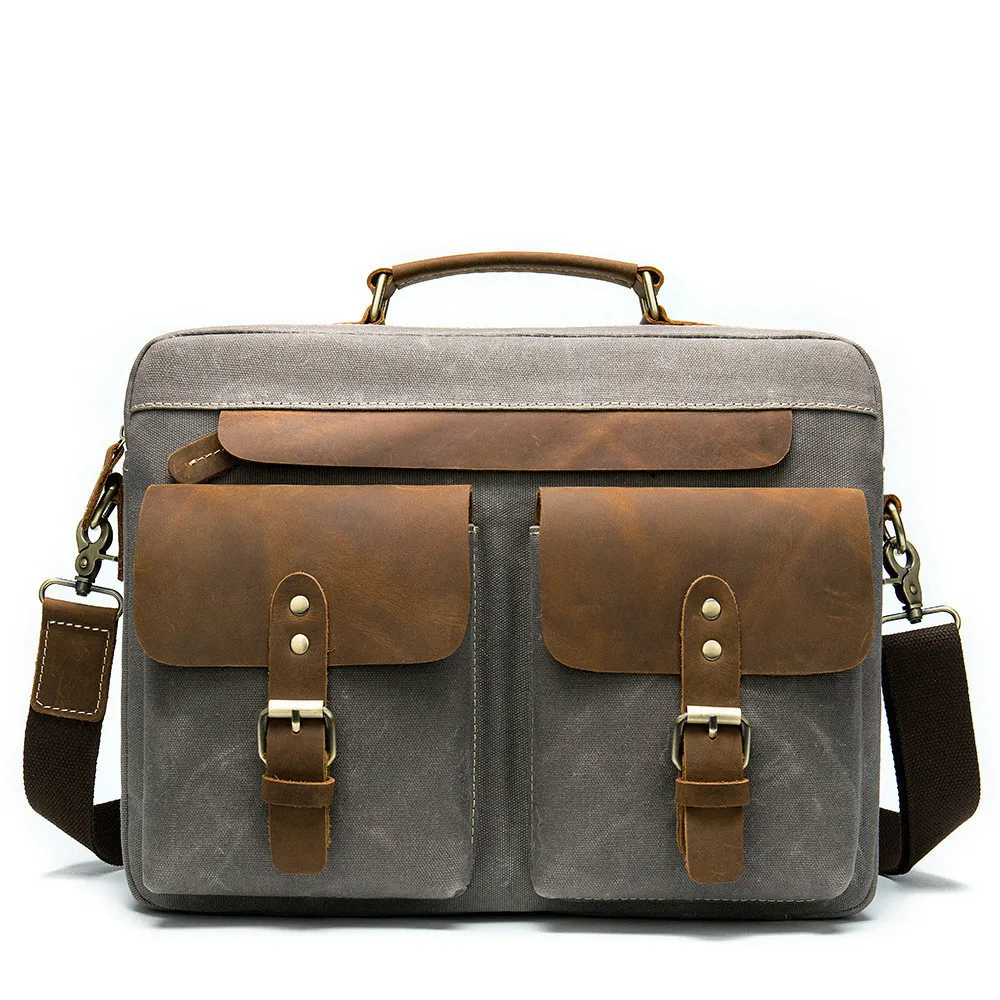 

Handbag Cowhide Briefcase Business Affairs 14 Inch Computer Male Package genuine leather laptop messenger office bags for men