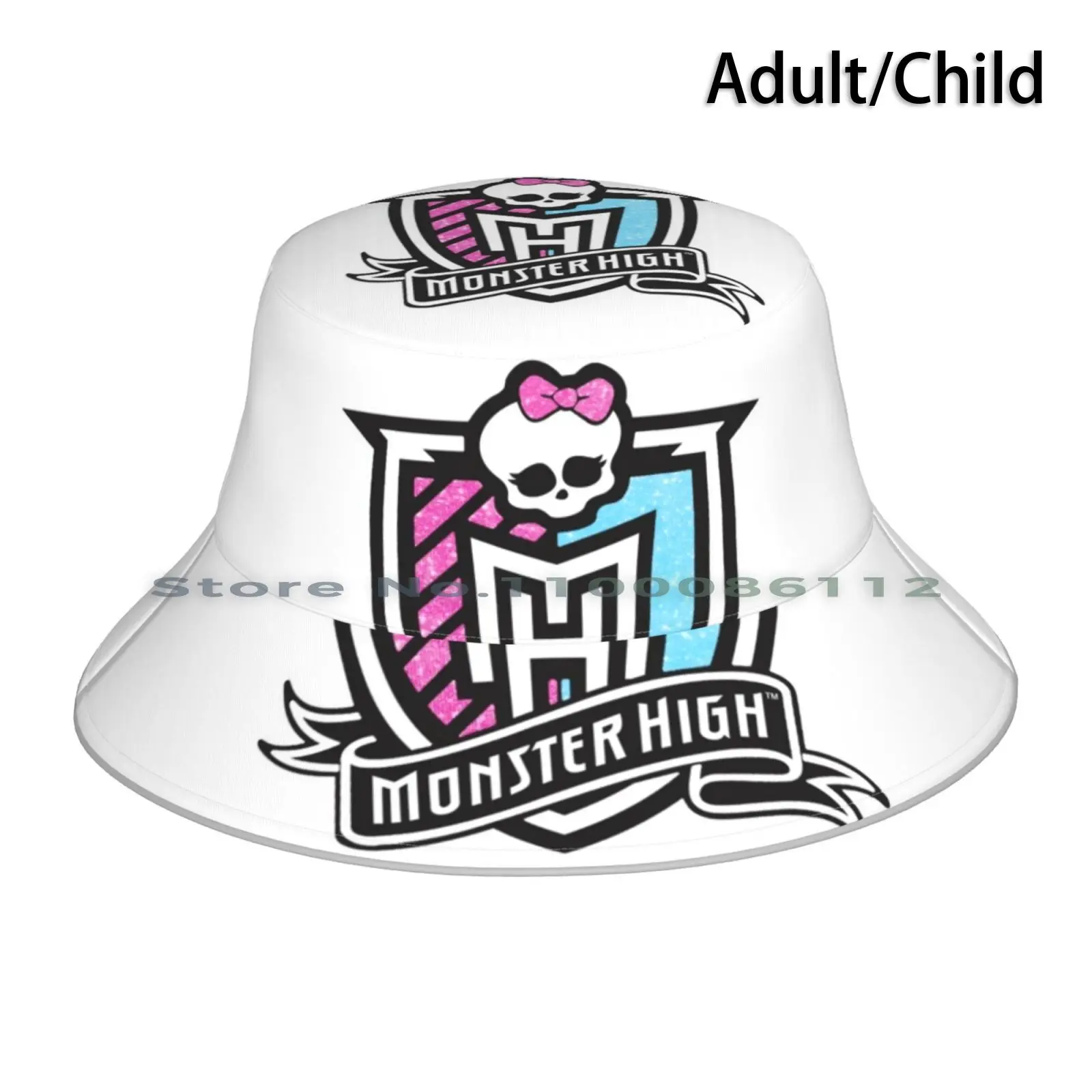 Monster High Logo Series Y2K Kidcore 2000S 00S Cappello Da Pescatore Cappello Da Sole Monster High Draculaura Vampire Kidcore Rainbowcore