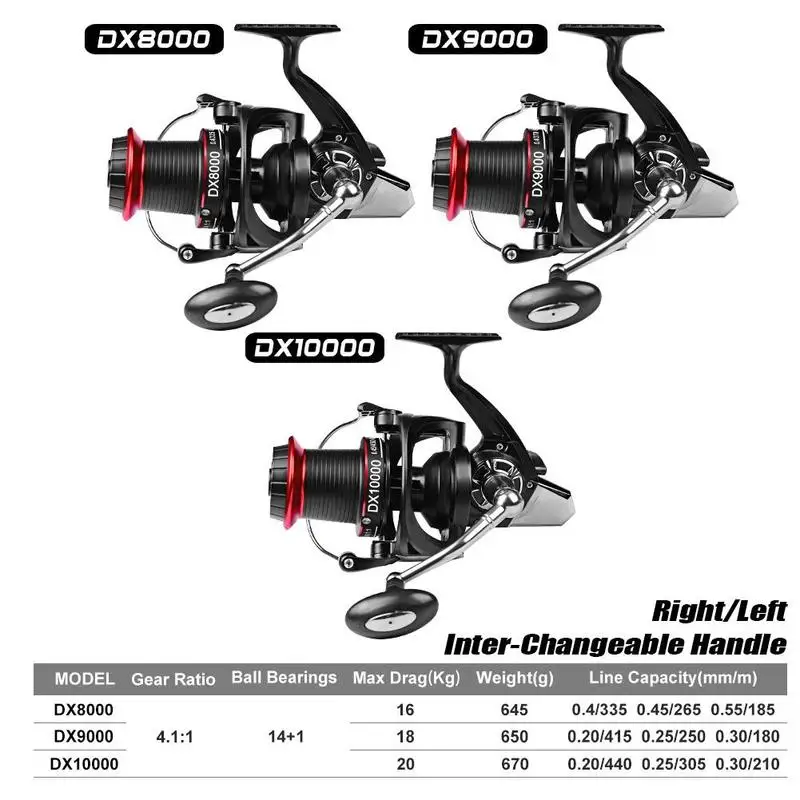 

Freshwater Carp Spinning Reel Fishing Saltwater Max Drag Surf Jigging Spinning Reel 8000-10000 Metal Fishing reel