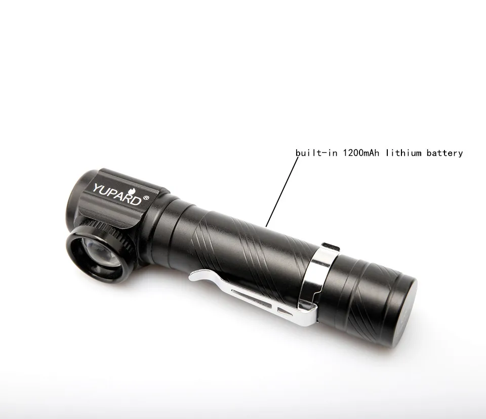 YUPARD Multi-function T6 LED Flashlight Built-in battery USB charging With magnet For night riding night fishing camping hunting