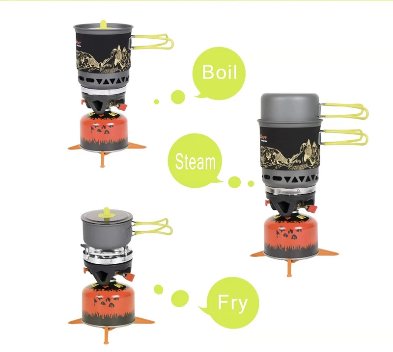 5 шт. открытый Пособия по кулинарии Чаша Пот Комбинации системы Кемпинг посуда альпинизмом дорожный набор газовая плита