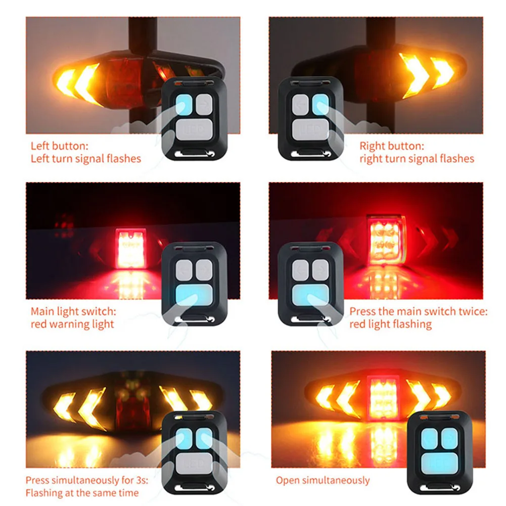Wireless Bicycle Turn Signal Lights