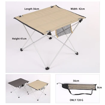

Portable Camping Foldable Table Outdoor Furniture Computer Bed Tables Picnic Aluminium Alloy Ultra Light Folding Desk for BBQ