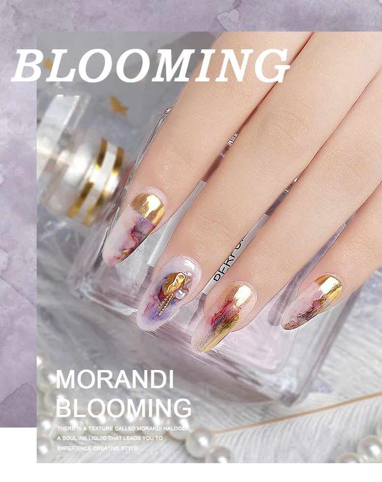 SKVP Light Color Vernid Semi Permanent Gradient Nail Polish Gel blue Blooming Sweet Daily Watercolor Liquid Latex For Nails SKVP Light Color Vernid Semi Permanent Gradient Nail Polish Gel blue Blooming Sweet Daily Watercolor Liquid Latex For Nails