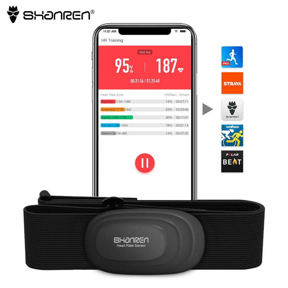 SHANREN BEAT 10 монитор сердечного ритма нагрудный ремень Bluetooth трекер активности