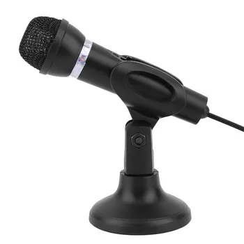 

Computer Notebook Desktop Microphone KTV-307 Wire Karaoke Handheld Microphone 3.5mm Mic With Base For Singing Recording