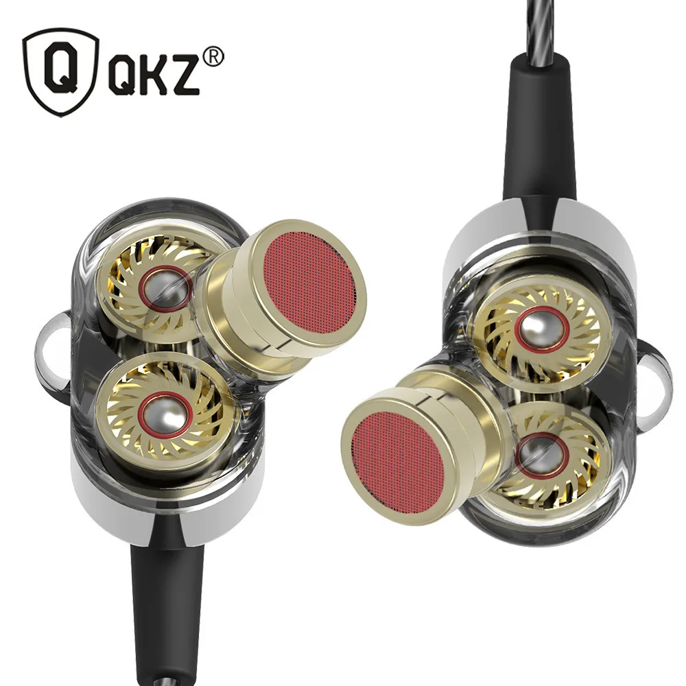 Wired Earphones In ear Dual Unit Earphones HiFi Subwoofer Earphones for iPhone Samsung Mobile Phone Tablet MP3 Player Headset