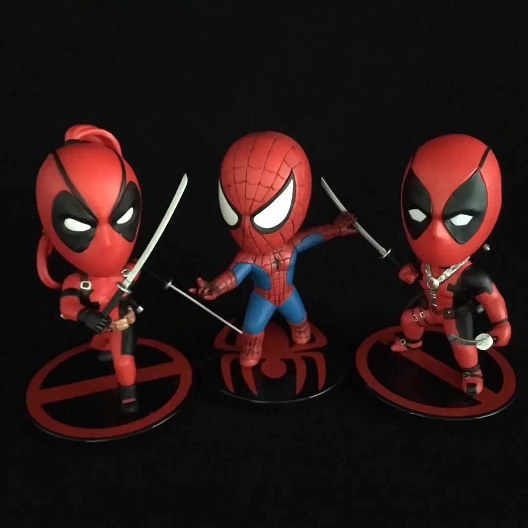 

Wolf Anime X-Cops Deadpool Women's Deadpool Cute Deadpool Spider-Man Boxed Garage Kit