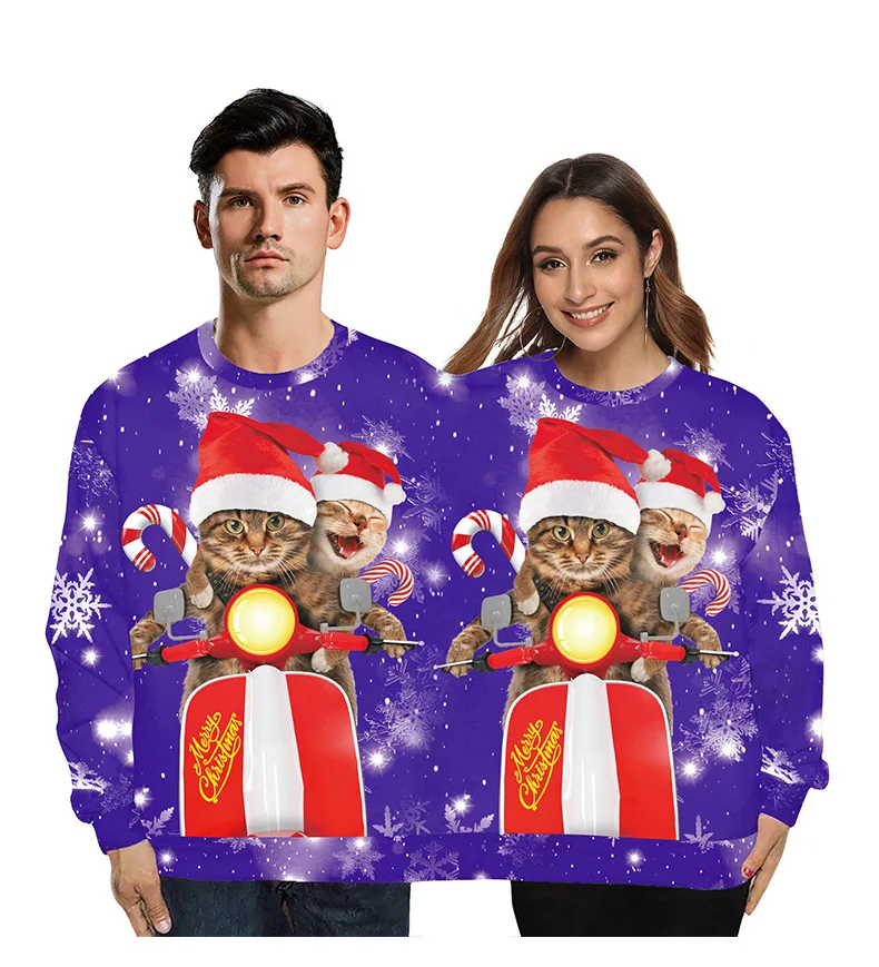 Xmas Truien Voor Vrouwen Regular Fit Tops Nieuwe 3d Digitale Printing