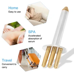 3 Fork Stainless Steel Massage Stick Lymphatic Drainage Magnetotherapy Meridian Acupoint Acid Drainage Massage Stick Health Care