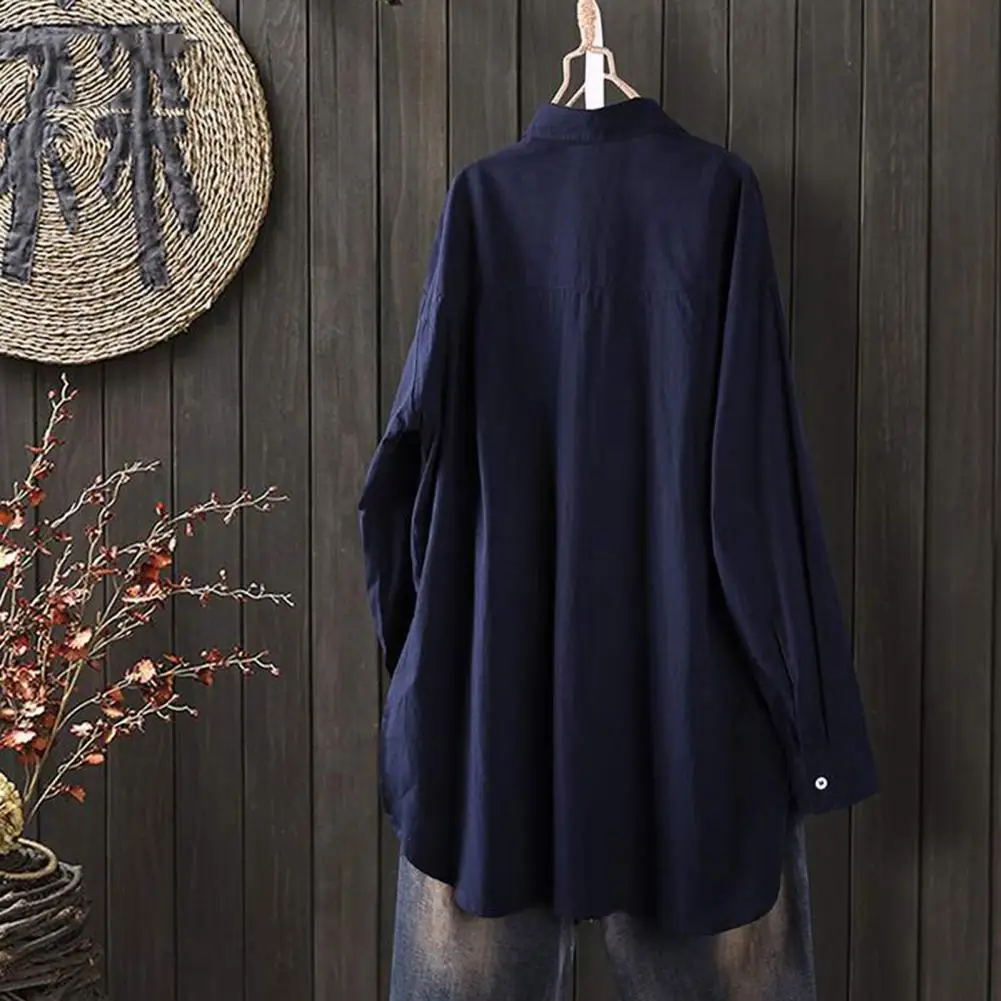 Blouse Plus Size S-4XL Spring Women White Shirt Tops Long Sleeve Casual Turn-down Collar Female Loose Blouses 2
