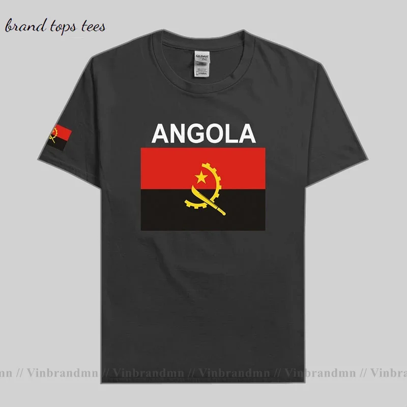 Repubblica D'Angola Maglietta Da Uomo Angolana Maglie Nation Team Tshirt 100% Cotone T-Shirt Palestre Abbigliamento Tees Country Flags Ago