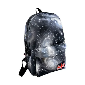 

HOBBAGGO Fashion Unisex Stars Universe Space Printing Backpack School Book Backpacks British-flag Shoulder Bag 88 New
